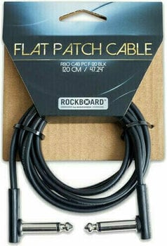 Patchkabel RockBoard Flat Patch Cable Schwarz 120 cm Winkelklinke - Winkelklinke - 1