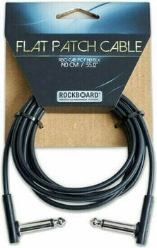 Patchkabel RockBoard Flat Patch Cable Schwarz 140 cm Winkelklinke - Winkelklinke - 1