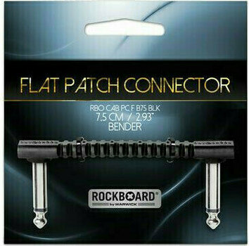 Adapter/Patch Cable RockBoard RBO-CAB-PC-F-B75-BLK Black 10 cm Angled - Angled - 1