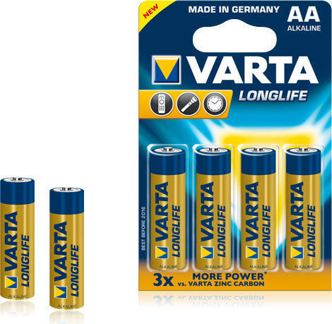 AA Batterien Varta LR06 Longlife 4+2