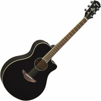 Jumbo elektro-akoestische gitaar Yamaha APX600 Zwart - 1