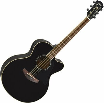 Jumbo elektro-akoestische gitaar Yamaha CPX600 BK Zwart - 1