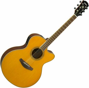Jumbo elektro-akoestische gitaar Yamaha CPX600 Vintage Tint - 1