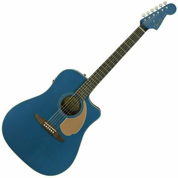 Dreadnought elektro-akoestische gitaar Fender Redondo Player Belmont Blue - 1