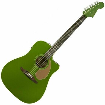 Dreadnought elektro-akoestische gitaar Fender Redondo Player Electric Jade - 1