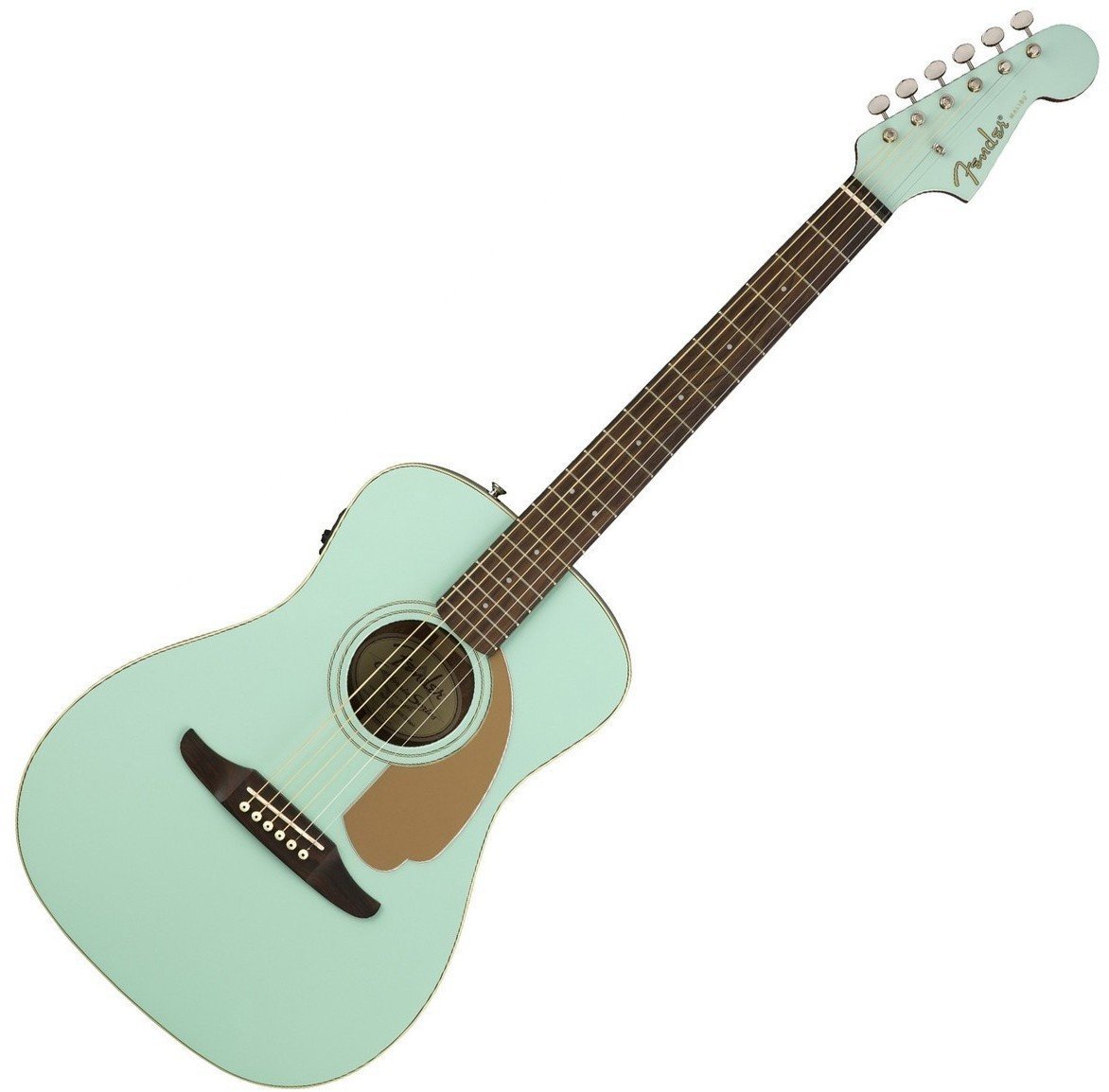 Elektro-akoestische gitaar Fender Malibu Player Aqua Splash