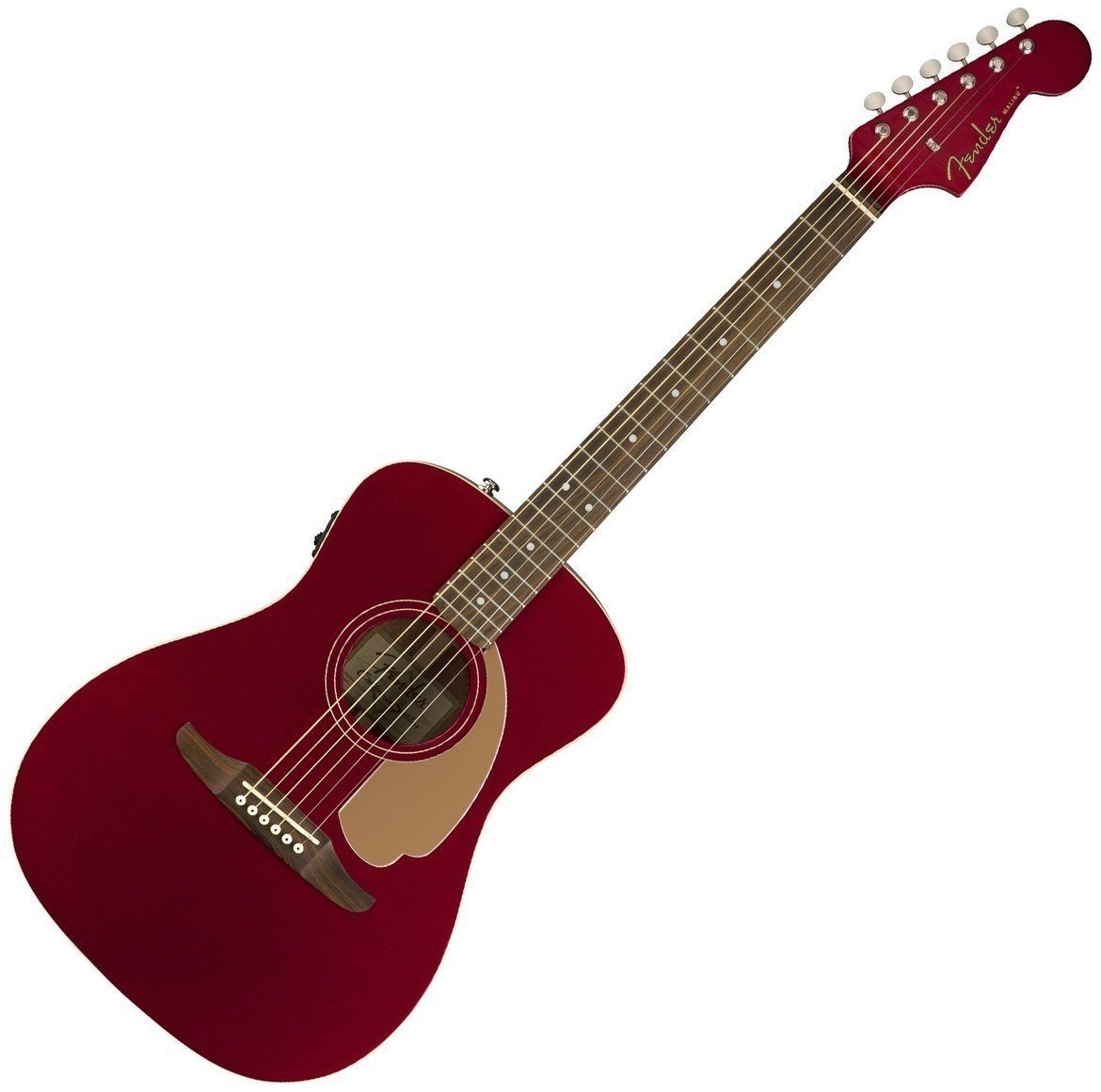 Elektro-akoestische gitaar Fender Malibu Player Candy Apple Red