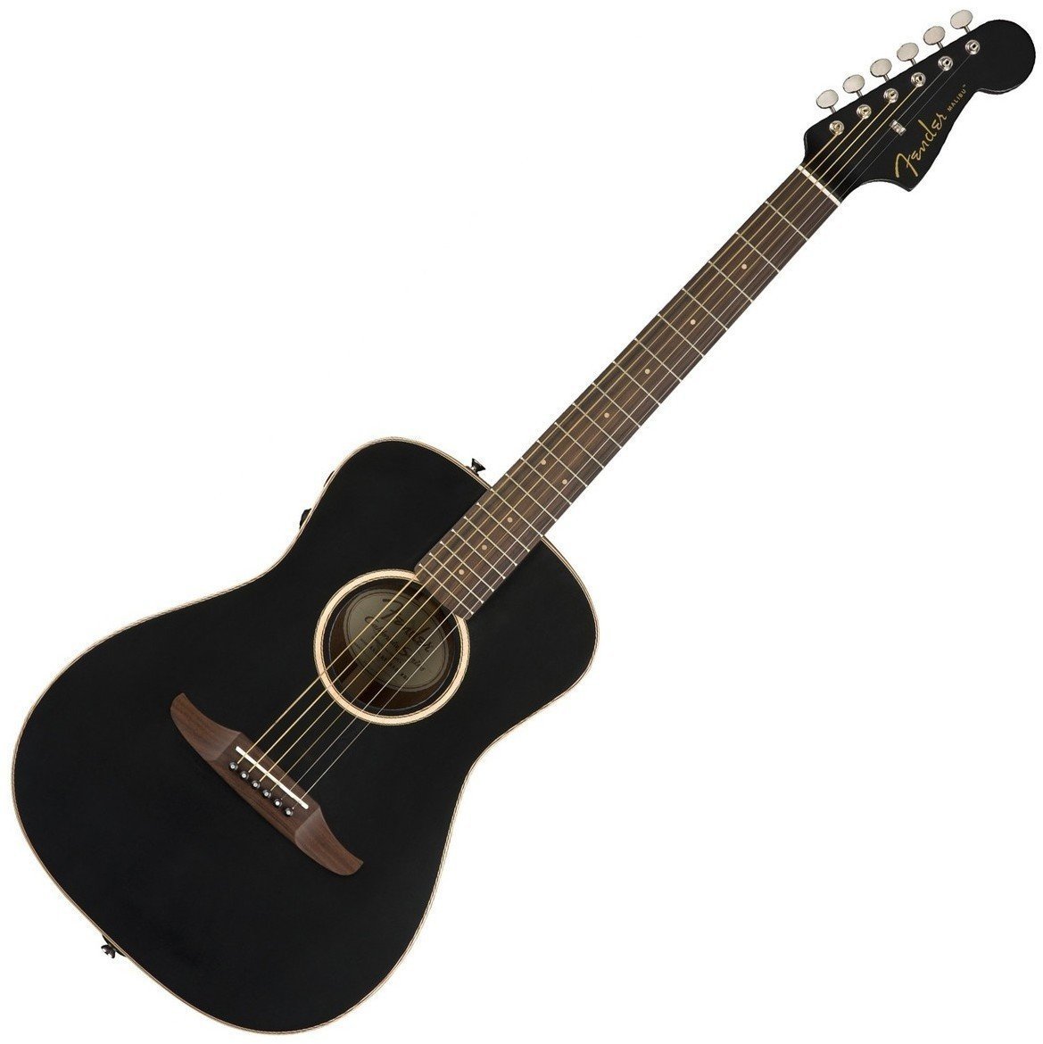 Elektroakustinen kitara Fender Malibu Special Matte Black