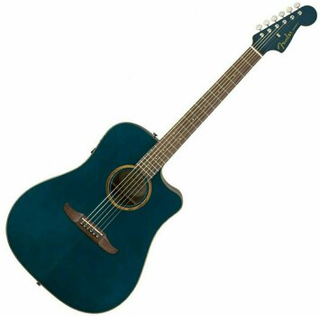Guitare Dreadnought acoustique-électrique Fender Redondo Classic Cosmic Turquoise - 1