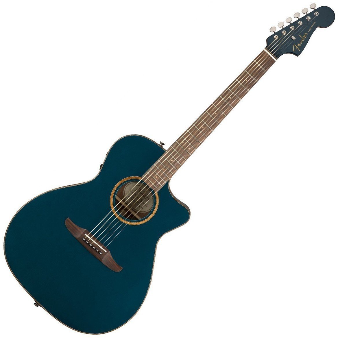 Elektro-akoestische gitaar Fender Newporter Classic Cosmic Turquoise w/bag
