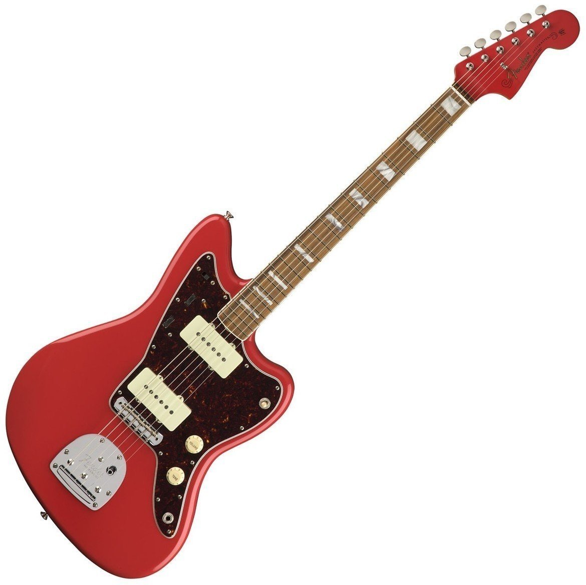 Elektriska gitarrer Fender 60th Anniversary Jazzmaster PF Fiesta Red