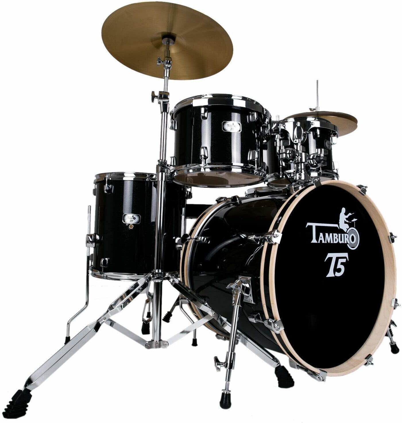 Akustik-Drumset Tamburo T5S22 Black Sparkle