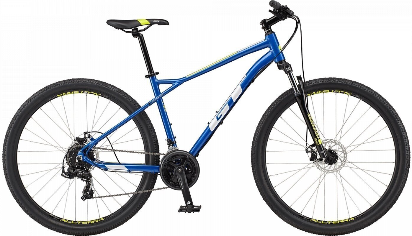 Hardtail cykel GT Aggressor Expert Shimano Tourney RD-TX800 3x7 Blue S
