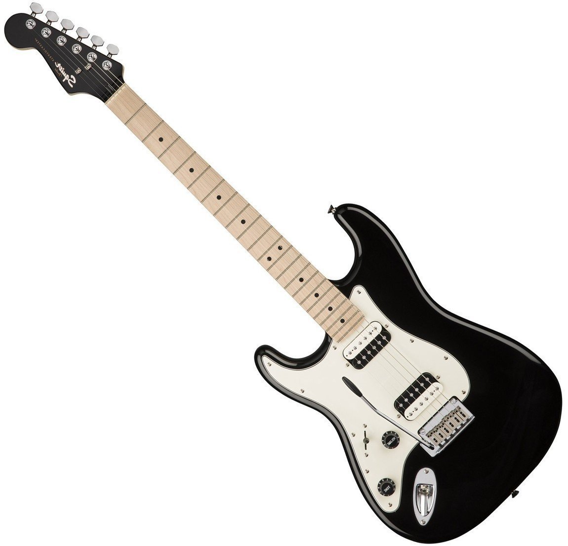 Linkshänder E-Gitarre Fender Squier Contemporary Strat HH Left-Handed MN Black Metallic