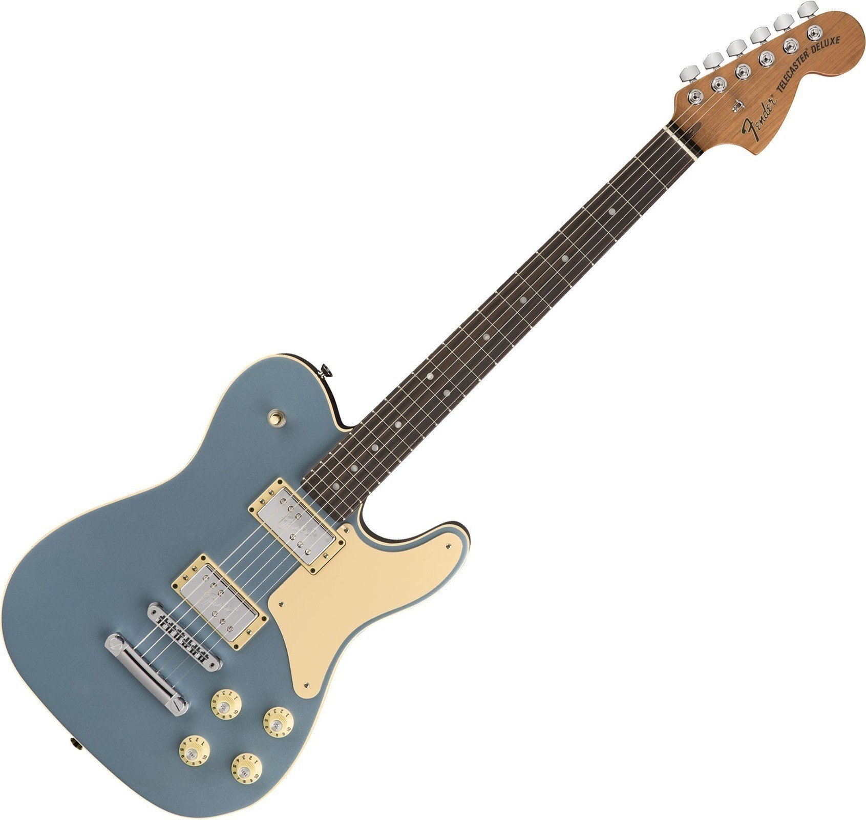E-Gitarre Fender Limited Troublemaker Telecaster Deluxe RW Ice Blue Metallic