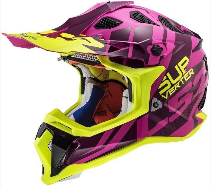 Kiiver LS2 MX470 Subverter Troop Matt Pink H-V Yellow S