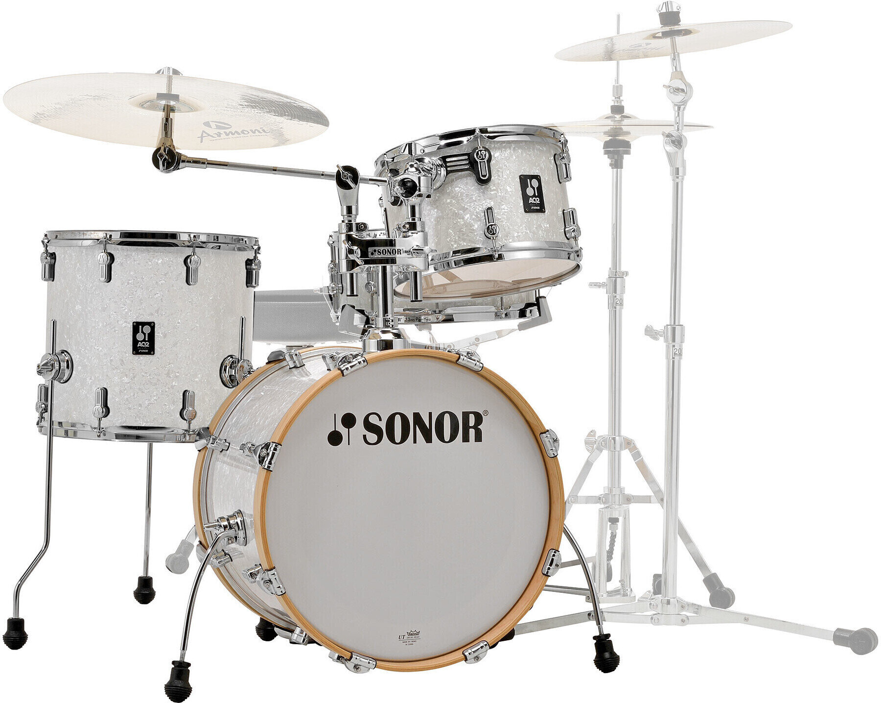 Akustik-Drumset Sonor AQ2 Bop Set White Pearl