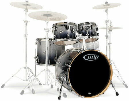 Akustická bicí souprava PDP by DW CM3 Concept Maple Shellset Silver to Black Sparkle - 1