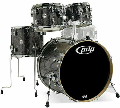 Akustická bicí souprava PDP by DW Concept Shell Pack 3 pcs 24" Black Sparkle - 1