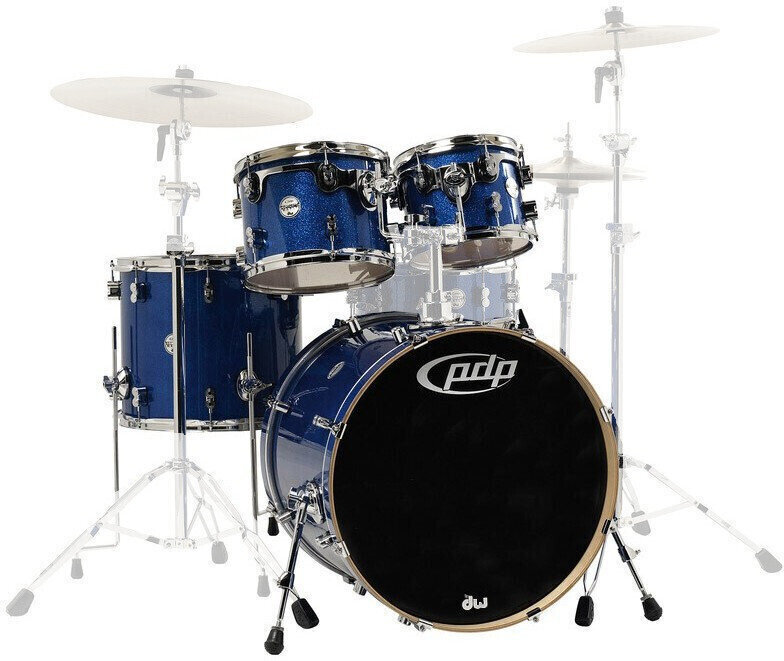 Akustická bicí souprava PDP by DW Concept Shell Pack 3 pcs 24" Blue Sparkle