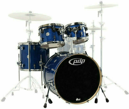 Akustická bicí souprava PDP by DW Concept Shell Pack 3 pcs 24" Blue Sparkle - 1