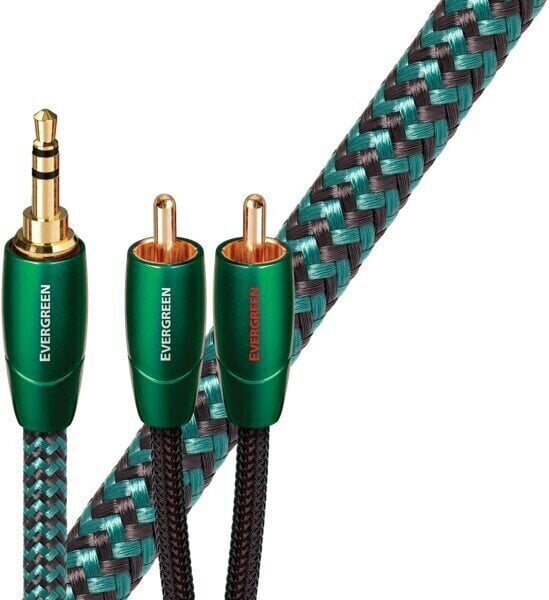 Hi-Fi AUX-kabel AudioQuest Evergreen 0,6 m Grön Hi-Fi AUX-kabel