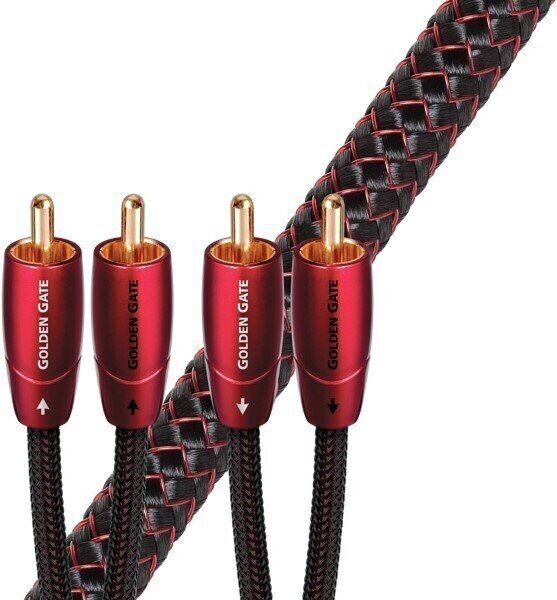 Hallo-Fi Audio-Kabel AudioQuest Golden Gate 1,5 m Rot Hallo-Fi Audio-Kabel