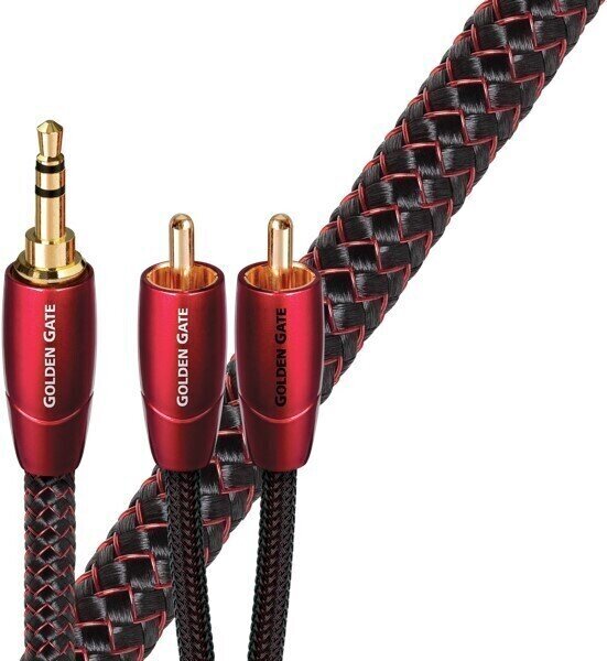 Cabo AUX Hi-Fi AudioQuest Golden Gate 3 m Vermelho Cabo AUX Hi-Fi