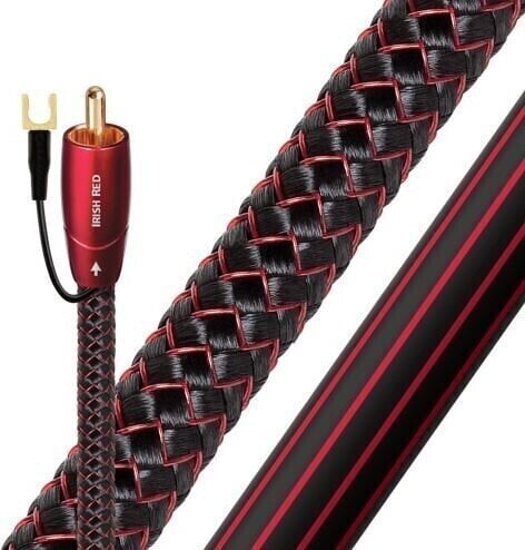 Hi-Fi Mélynyomó kábel AudioQuest Irish Red 5 m Piros Hi-Fi Mélynyomó kábel