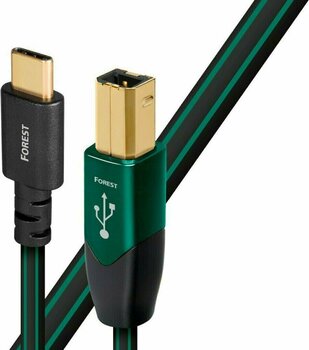 Hi-Fi USB-kabel AudioQuest Forest 1,5 m Grön-Svart Hi-Fi USB-kabel - 1
