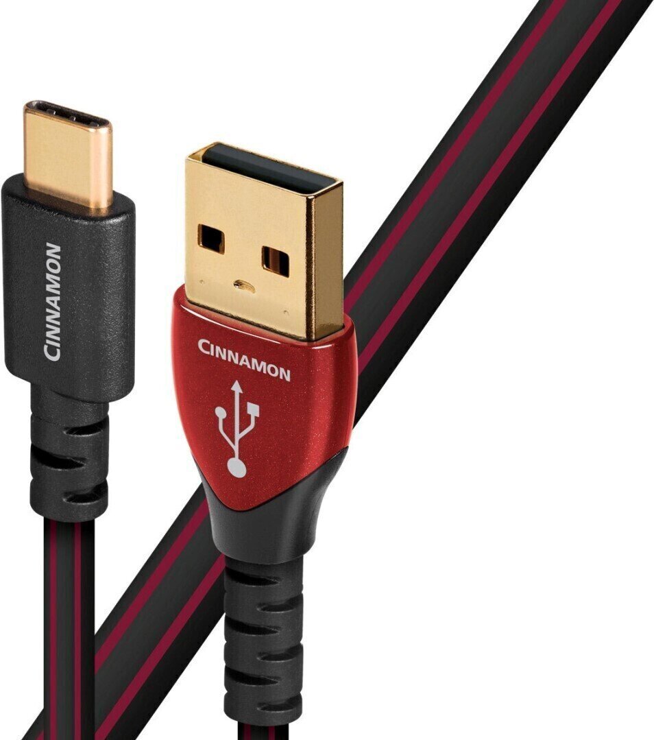 Hi-Fi USB-kabel AudioQuest Cinnamon 0,75 m Röd-Svart Hi-Fi USB-kabel