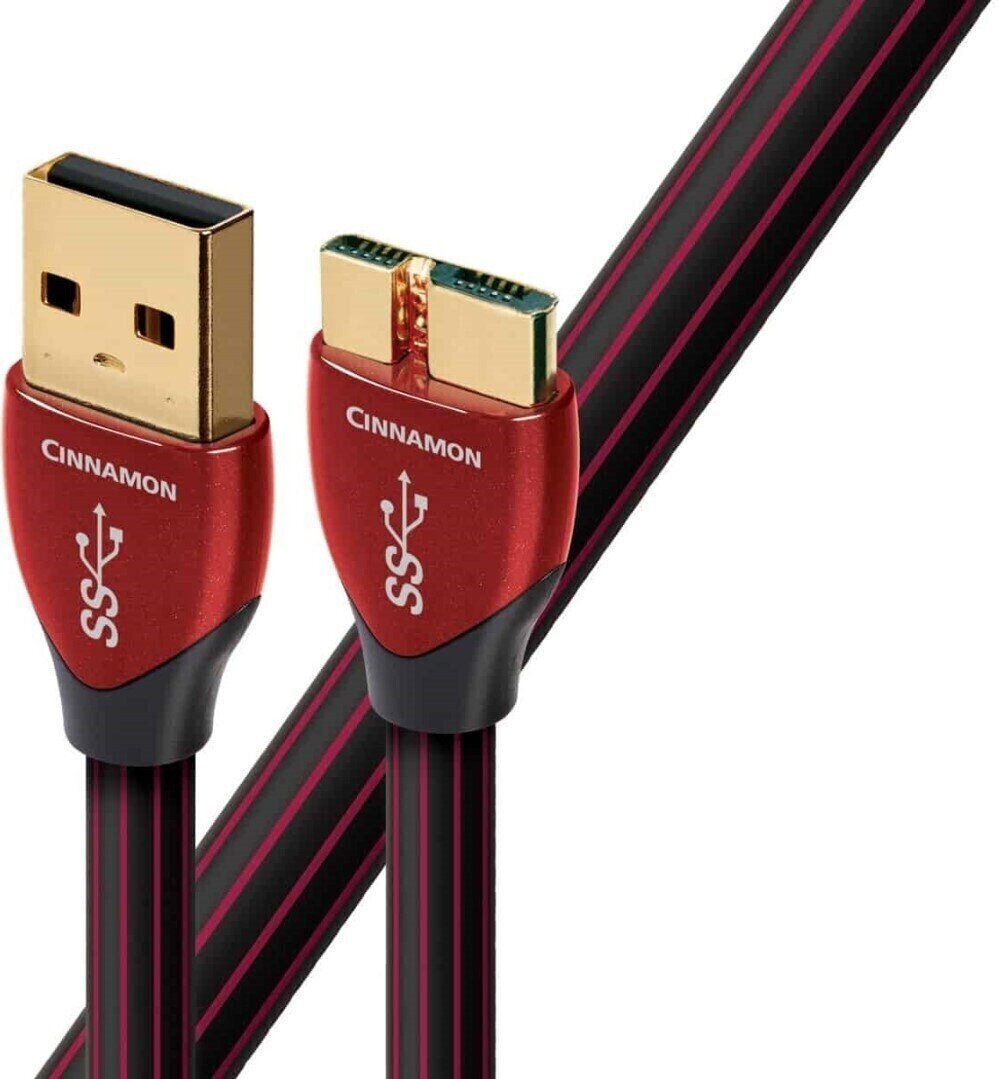 Cablu USB Hi-Fi AudioQuest Cinnamon 0,75 m Negru-Roșu Cablu USB Hi-Fi