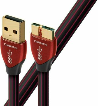 Hi-Fi USB-kabel AudioQuest Cinnamon 0,75 m Röd-Svart Hi-Fi USB-kabel - 1
