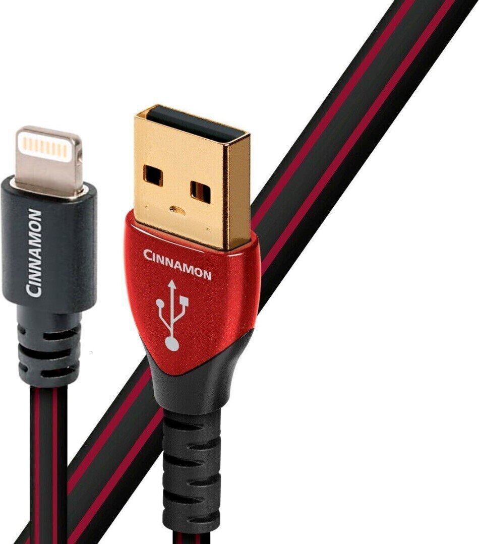 Hi-Fi USB-kabel AudioQuest Cinnamon 1,5 m Röd-Svart Hi-Fi USB-kabel