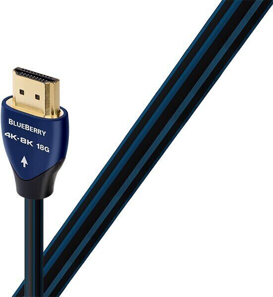 Hi-Fi Câble vidéo AudioQuest Blueberry 1,5 m Bleu-Noir Hi-Fi Câble vidéo