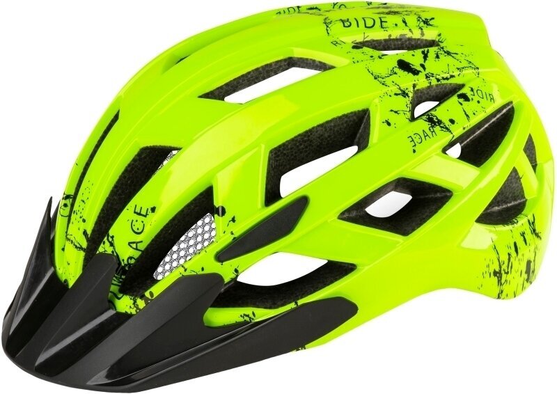 Capacete de ciclismo para crianças R2 Lumen Junior Helmet Glossy Neon Yellow/Black S Capacete de ciclismo para crianças