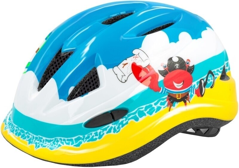 Casque de vélo enfant R2 Lucky Helmet Glossy Blue/Yellow XXS Casque de vélo enfant