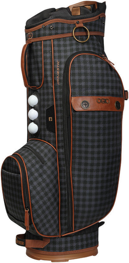 Golflaukku Ogio Majestic Brown Leather Cart Bag 2018