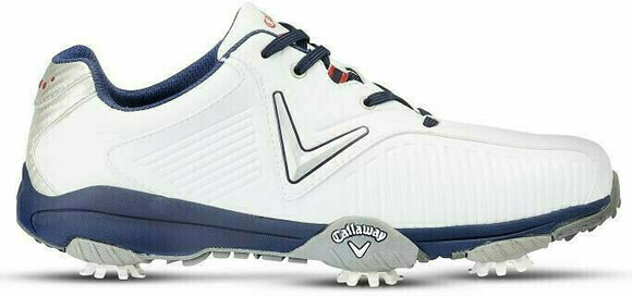 Chaussures de golf pour hommes Callaway Chev Mulligan Chaussures de Golf pour Hommes White/Peacoat UK 7,5 - 1