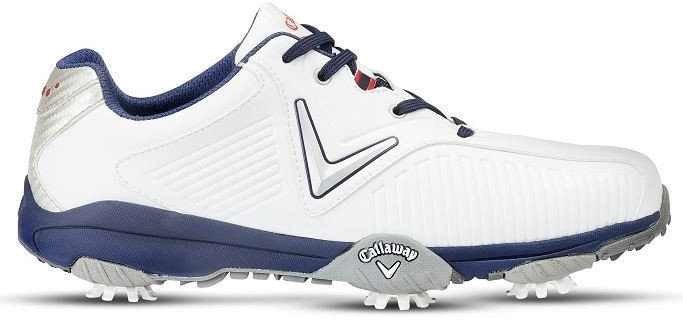 Pantofi de golf pentru bărbați Callaway Chev Mulligan Mens Golf Shoes White/Peacoat UK 9,5