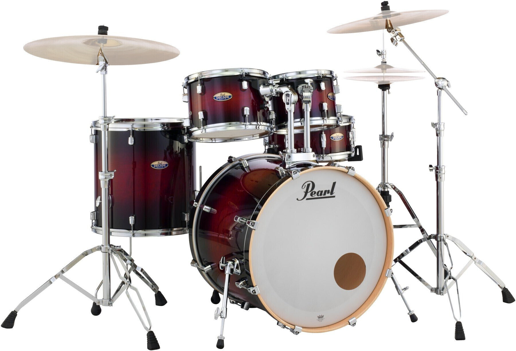 Akoestisch drumstel Pearl DMP925F-C261 Decade Maple Gloss Deep Red Burst