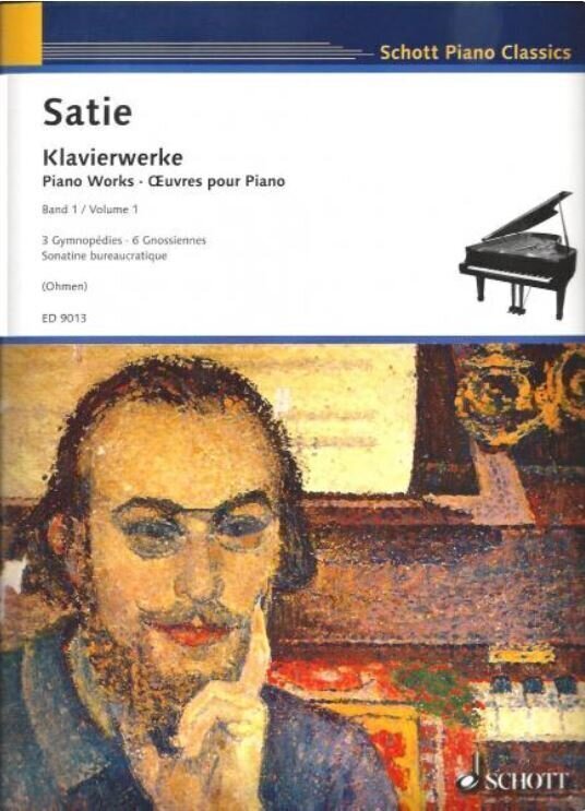 Нотни листи за пиано Erik Satie Klavírne skladby 1 Нотна музика