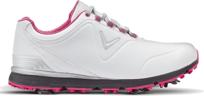Calzado de golf de mujer Callaway Mulligan Womens Golf Shoes White/Pink UK 4,5