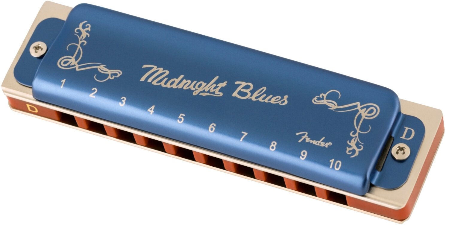 Diatonická ústna harmonika Fender Midnight Blues D