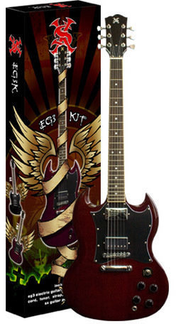 Electric guitar SX EG3K Transparent Wine Red