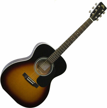 Guitare acoustique SX OM 160 Vintage Sunburst - 1
