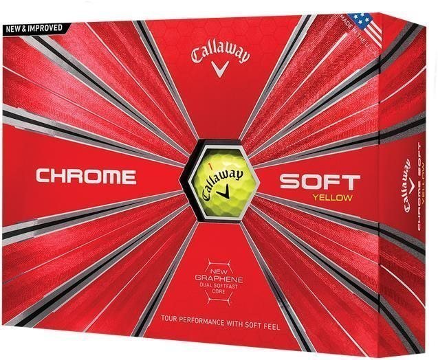 Piłka golfowa Callaway Chrome Soft Yellow 18
