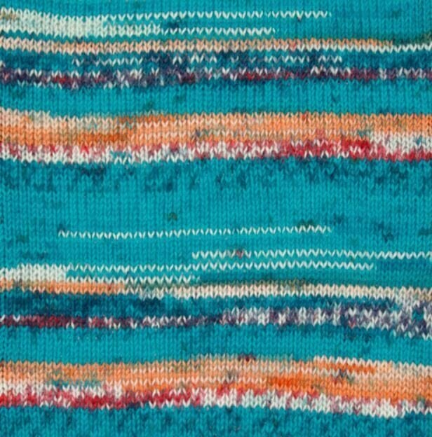 Knitting Yarn Drops Fabel Print 162 Blue Sea