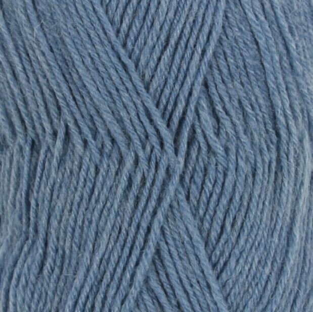 Hilo de tejer Drops Fabel Uni Colour 103 Grey Blue Hilo de tejer