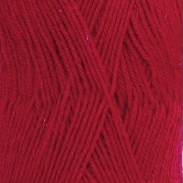 Knitting Yarn Drops Fabel Uni Colour 106 Red Knitting Yarn